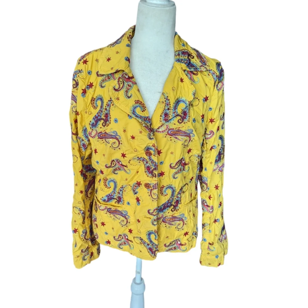 Paisley Yellow Women's Jacket - Picture 14 of 14